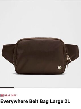 lululemon athletica Everywhere Belt Bag Large - Brown walnut  with Gold Hardware